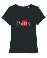 think Tricou mânecă scurtă guler larg fitted Damă Expresser
