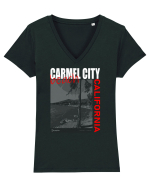 Travel. California Tricou mânecă scurtă guler V Damă Evoker