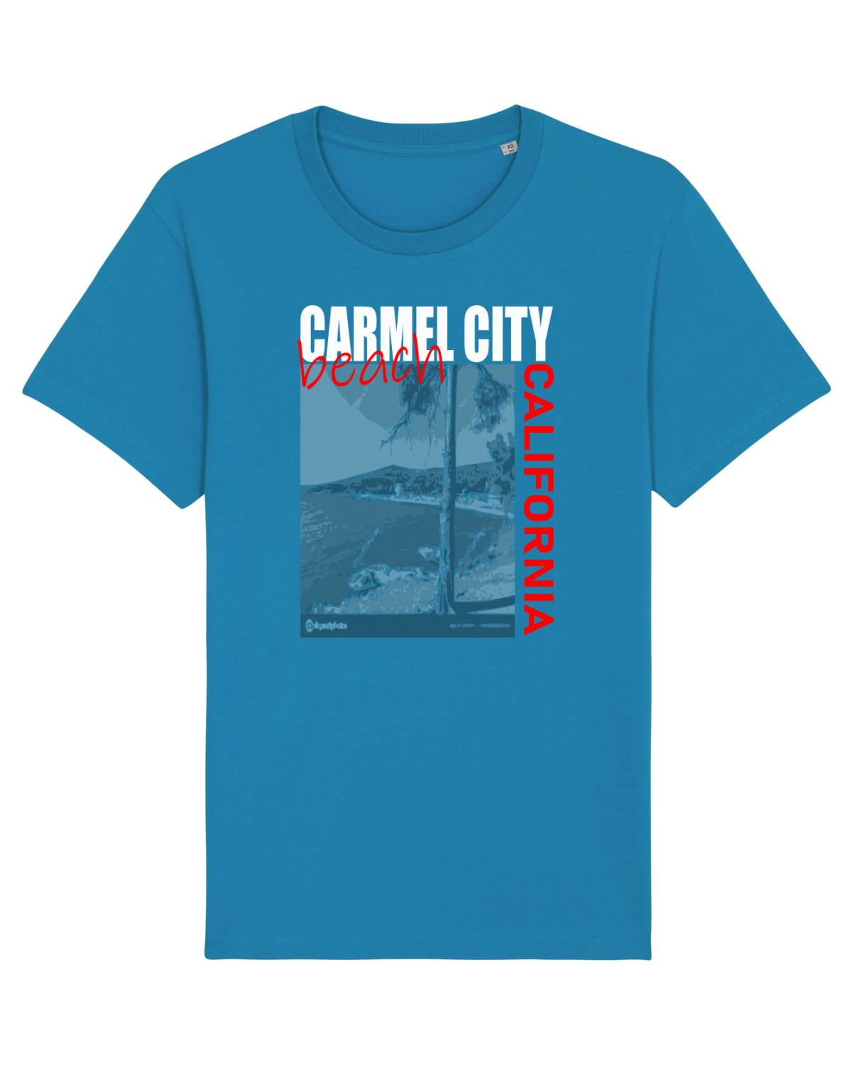 Tricou mânecă scurtă Unisex Rocker Azur