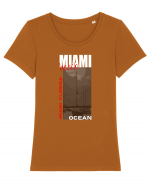Travel. Miami Beach Tricou mânecă scurtă guler larg fitted Damă Expresser