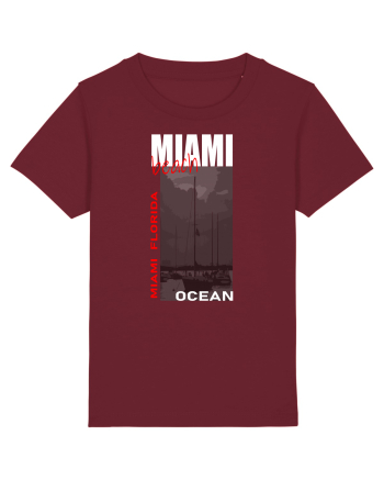 Travel. Miami Beach Burgundy