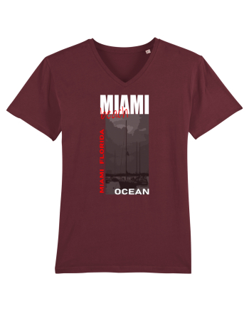 Travel. Miami Beach Burgundy