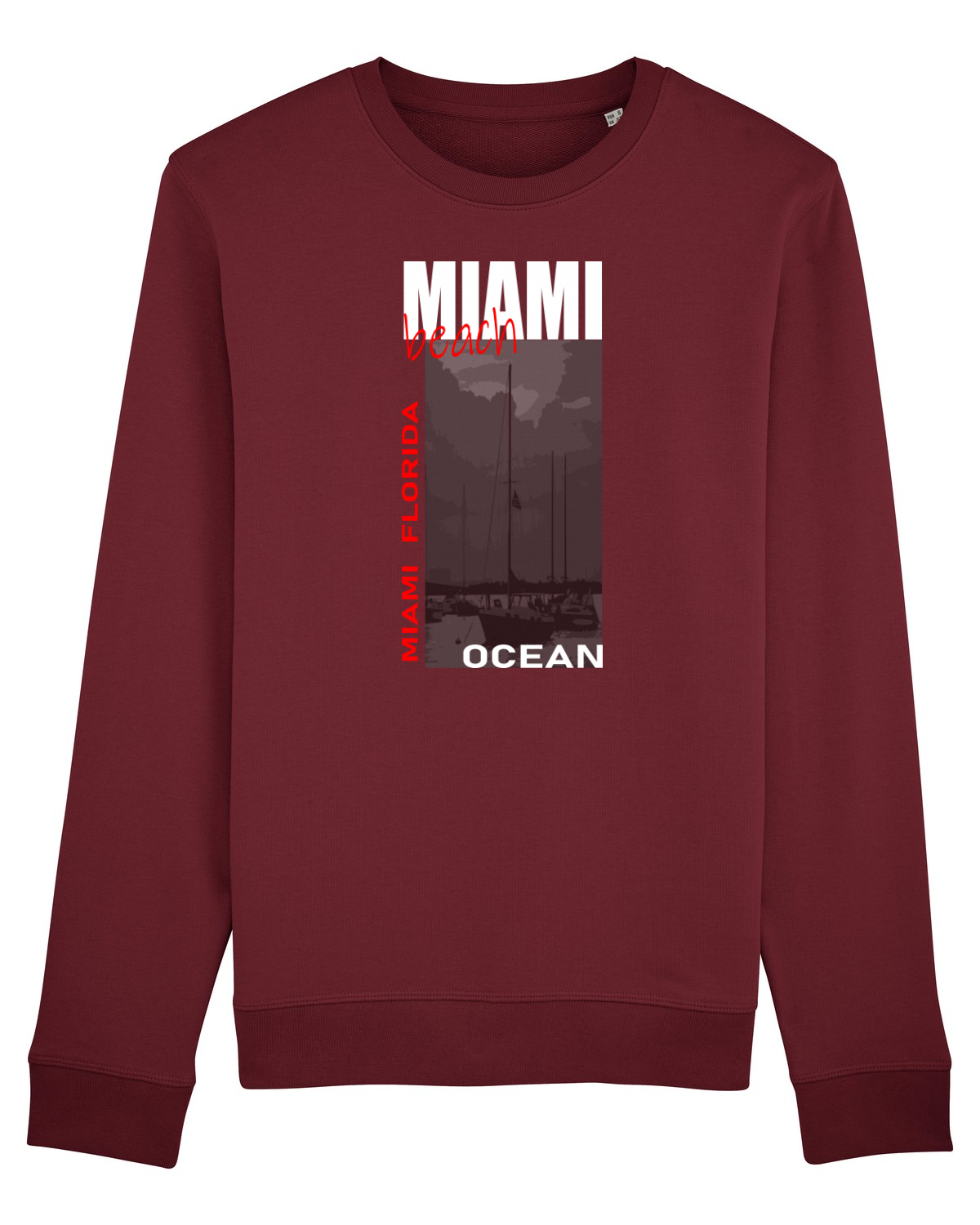 Bluză mânecă lungă Unisex Rise Burgundy