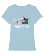 Night Birds Watching Tricou mânecă scurtă guler larg fitted Damă Expresser
