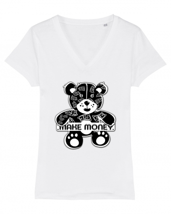 Make Money - Black Teddy Bear White