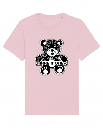 Make Money - Black Teddy Bear Cotton Pink