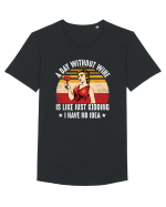 A Day Without Wine I Have No Idea Tricou mânecă scurtă guler larg Bărbat Skater