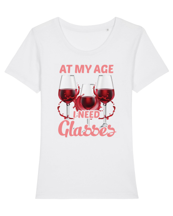 At My Age I Need Glasses White