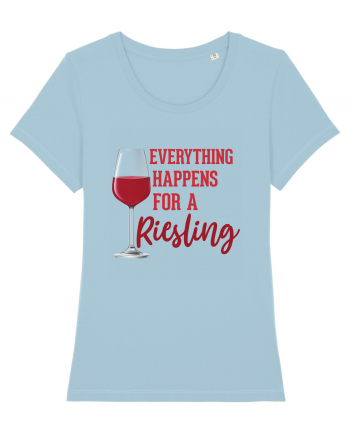 Everything Happens For A Riesling Sky Blue