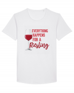 Everything Happens For A Riesling Tricou mânecă scurtă guler larg Bărbat Skater