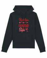 Red Lips And Wine Sips Hanorac Unisex Drummer