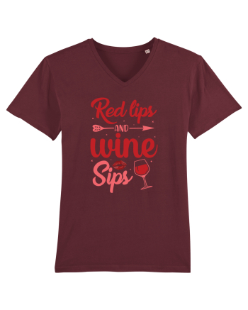 Red Lips And Wine Sips Burgundy