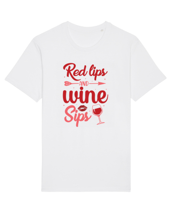 Red Lips And Wine Sips White