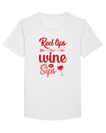 Red Lips And Wine Sips White