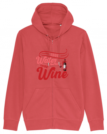 Save Water Drink Wine Carmine Red