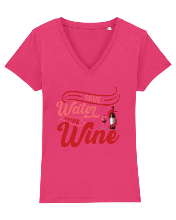 Save Water Drink Wine Raspberry