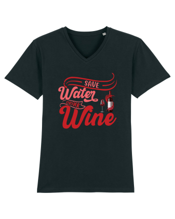 Save Water Drink Wine Black