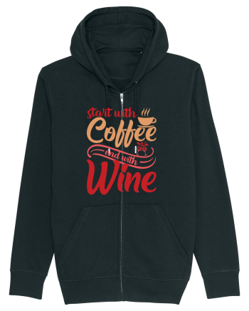 Start With Coffee End With Wine Black