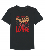 Start With Coffee End With Wine Tricou mânecă scurtă guler larg Bărbat Skater