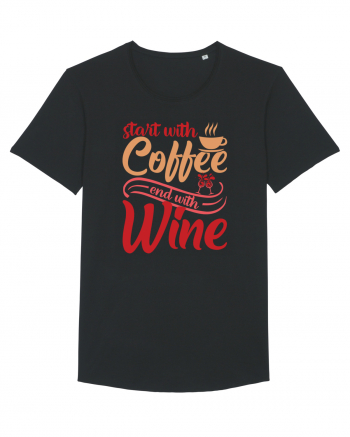 Start With Coffee End With Wine Black