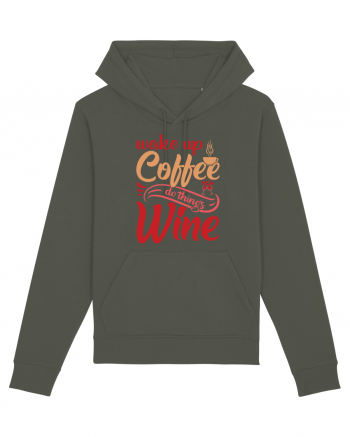 Wake Up Coffee Do Things Wine Khaki