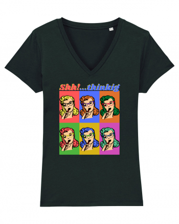 Funny Retro Comic Book Woman Black