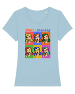 Funny Retro Comic Book Woman Tricou mânecă scurtă guler larg fitted Damă Expresser
