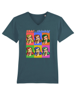 Funny Retro Comic Book Woman Tricou mânecă scurtă guler V Bărbat Presenter
