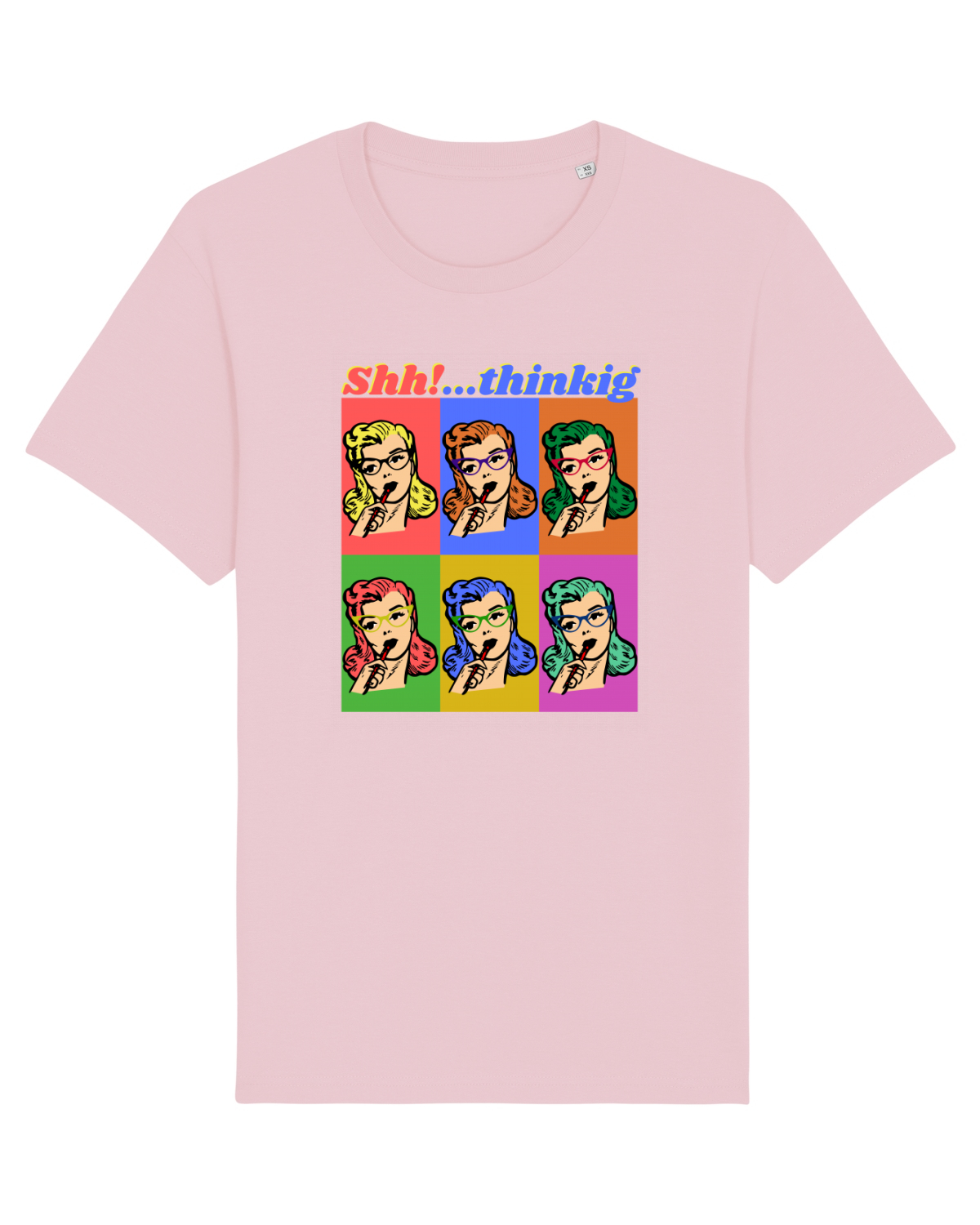 Tricou mânecă scurtă Unisex Rocker Cotton Pink