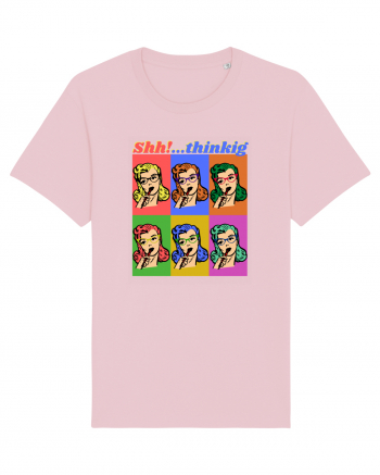 Funny Retro Comic Book Woman Cotton Pink