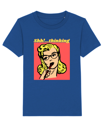Funny Retro Comic Book Woman Majorelle Blue