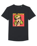 Funny Retro Comic Book Woman Tricou mânecă scurtă guler larg Bărbat Skater