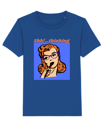 Funny Retro Comic Book Woman Majorelle Blue