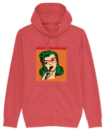 Funny Retro Comic Book Woman Hanorac cu fermoar Unisex Connector