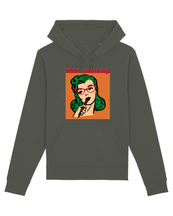 Funny Retro Comic Book Woman Khaki