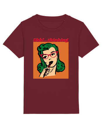 Funny Retro Comic Book Woman Burgundy
