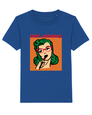 Funny Retro Comic Book Woman Majorelle Blue