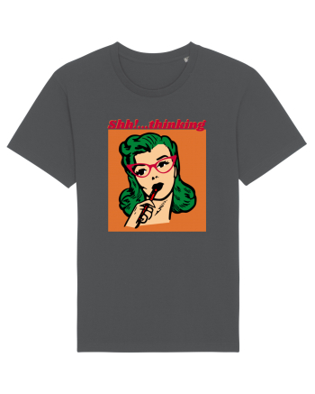 Funny Retro Comic Book Woman Anthracite