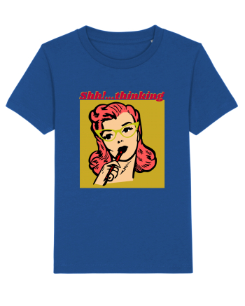 Funny Retro Comic Book Woman Majorelle Blue
