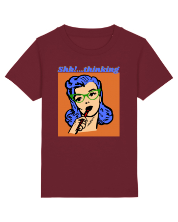 Funny Retro Comic Book Woman Burgundy