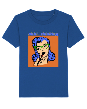 Funny Retro Comic Book Woman Majorelle Blue