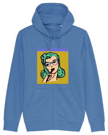 Funny Retro Comic Book Woman Bright Blue
