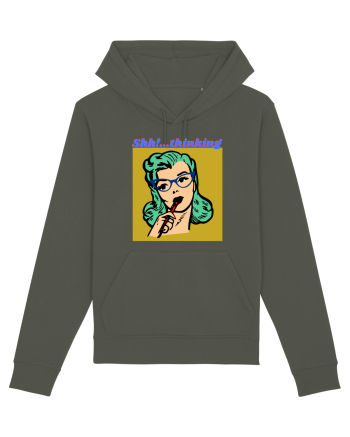 Funny Retro Comic Book Woman Khaki