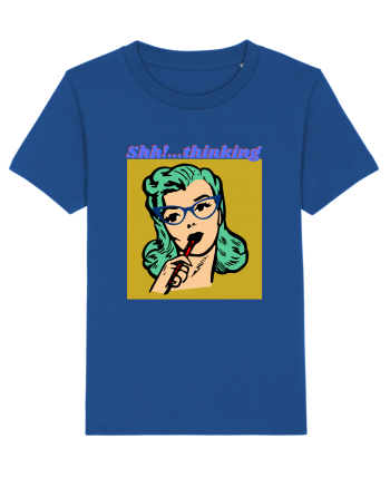 Funny Retro Comic Book Woman Majorelle Blue