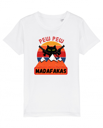 Funny Pew Pew Madafakas Cat White