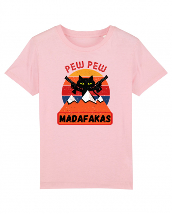 Funny Pew Pew Madafakas Cat Cotton Pink