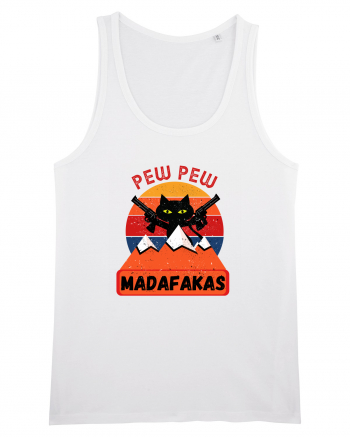 Funny Pew Pew Madafakas Cat White