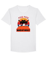 Funny Pew Pew Madafakas Cat Tricou mânecă scurtă guler larg Bărbat Skater