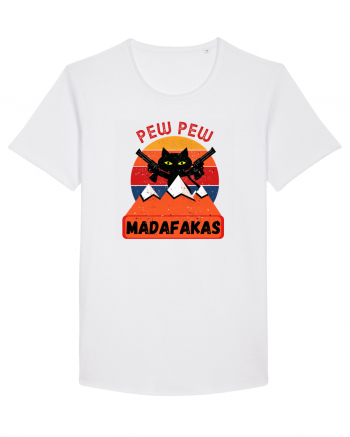 Funny Pew Pew Madafakas Cat White