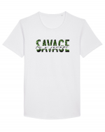 I'm a SAVAGE - Weed Tricou mânecă scurtă guler larg Bărbat Skater